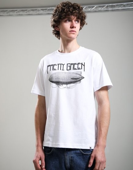 Pretty Green Zeppelin T-Shirt White