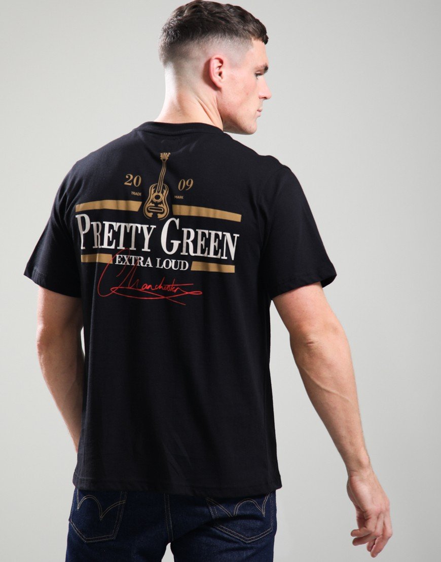 Pretty Green Black Stuff T-Shirt Black