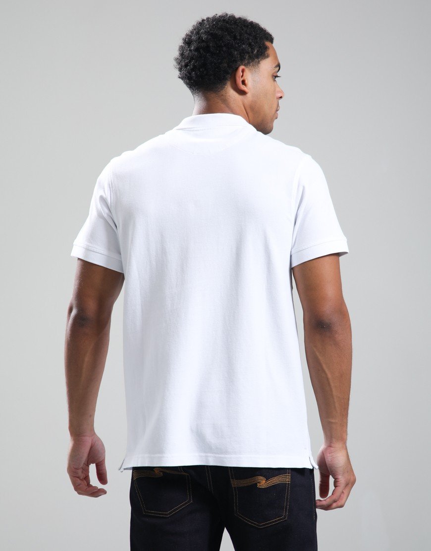 Rockport Cobb Insert Logo Panel Polo Shirt White