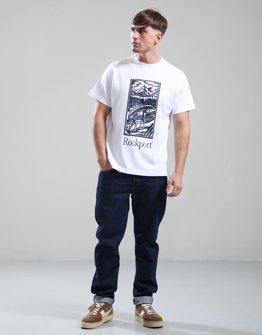 Rockport Hampshire Block Print Logo T-Shirt White