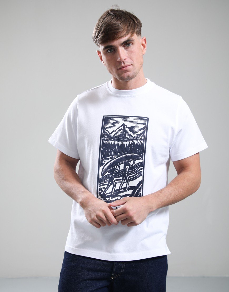 Rockport Hampshire Block Print Logo T-Shirt White