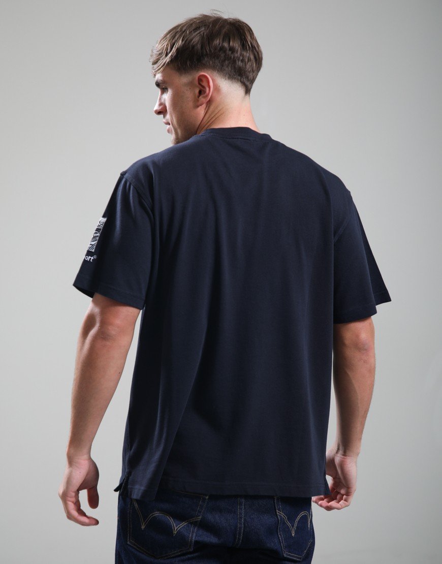 Rockport Highland Front Logo Washed T-Shirt Navy