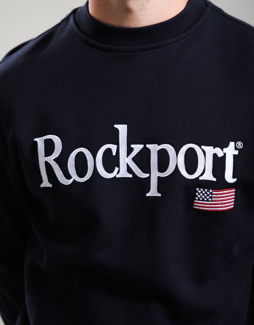 Rockport New England Front Logo Sweat Navy