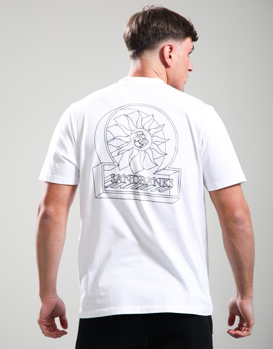 Sandbanks 3D Logo Print T-Shirt White
