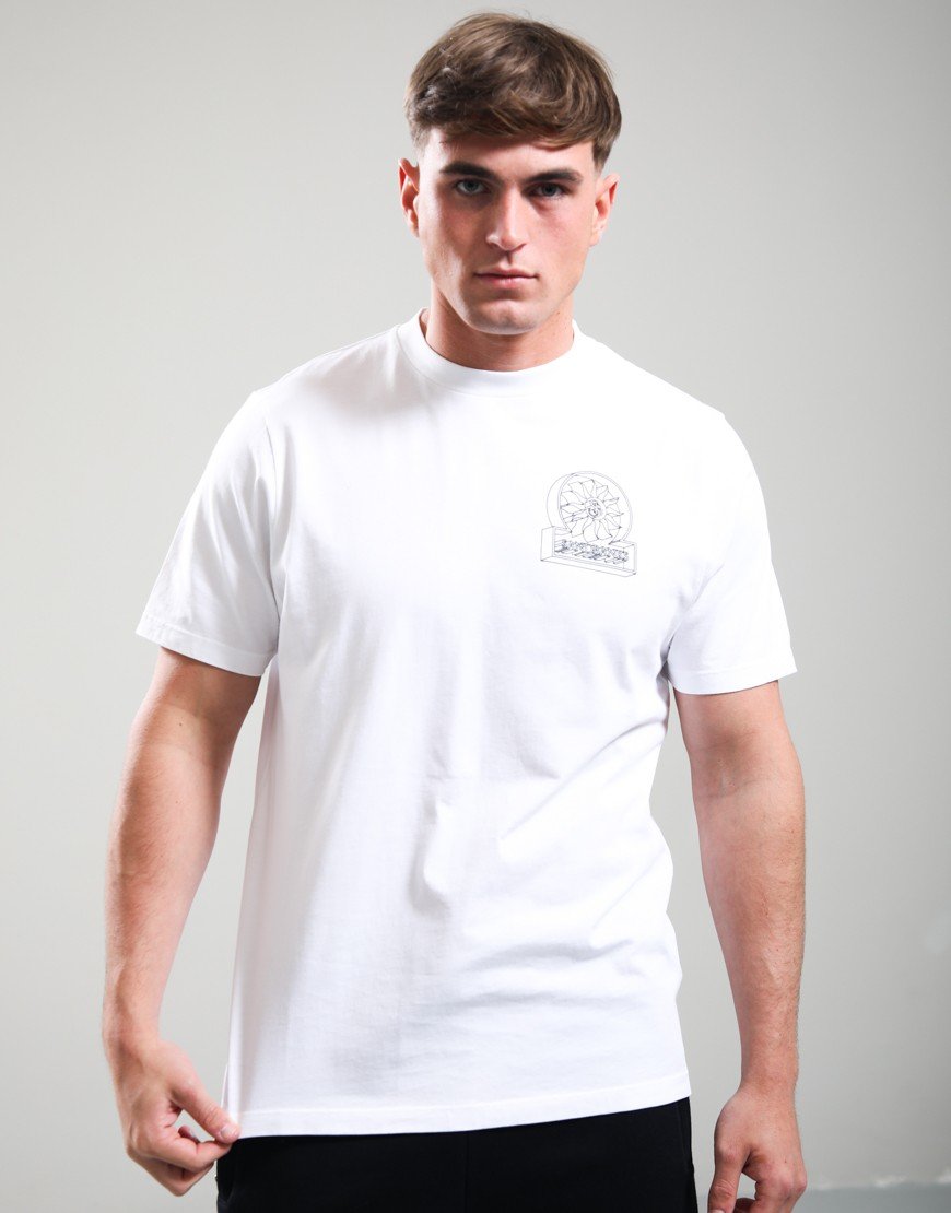Sandbanks 3D Logo Print T-Shirt White