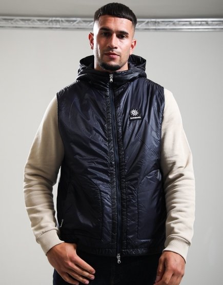 Sandbanks Apex Lightweight PrimaLoft® Hooded Gilet Navy