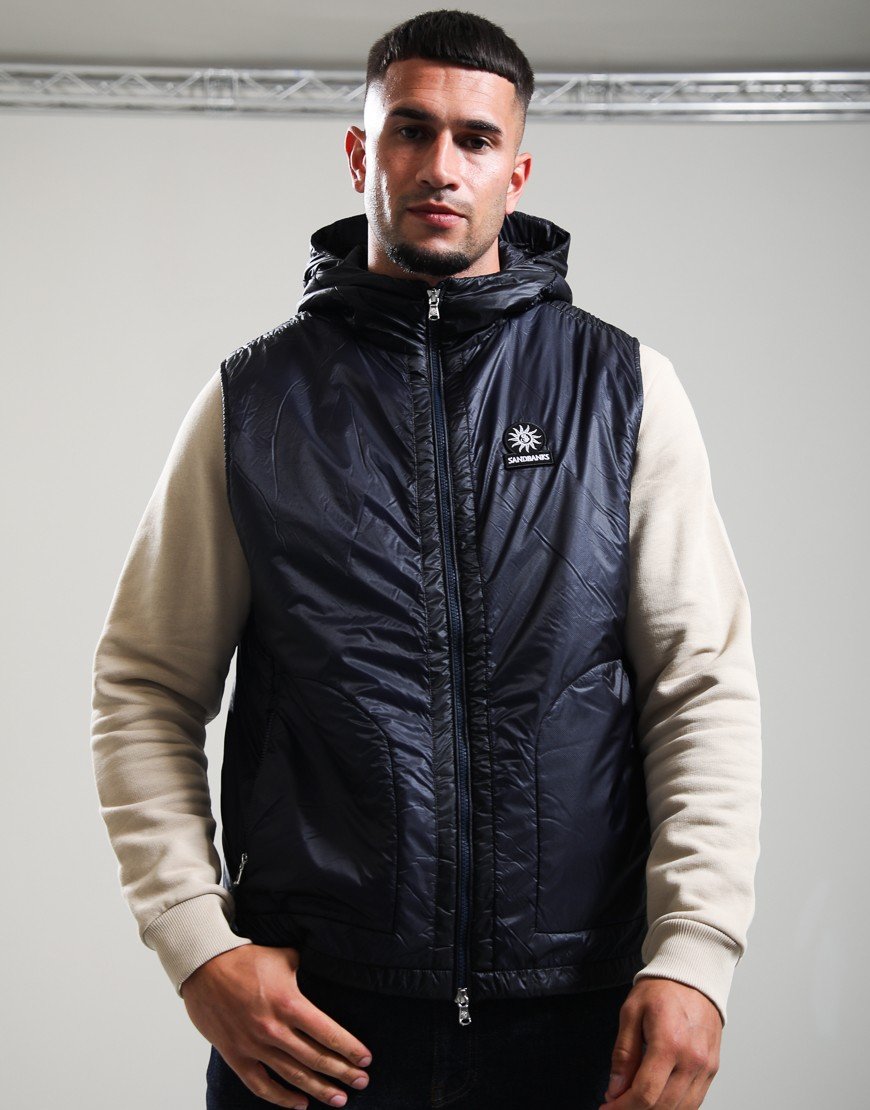 Sandbanks Apex Lightweight PrimaLoft® Hooded Gilet Navy