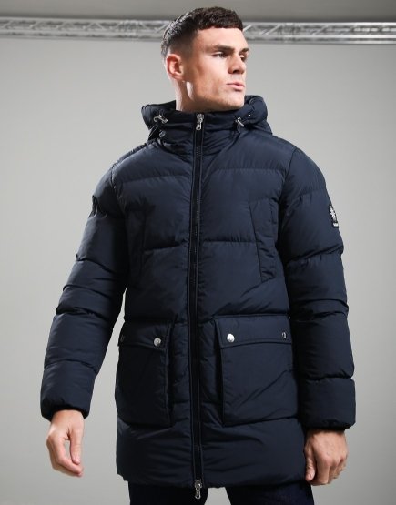 Sandbanks Atlas Mid-Length Down Jacket Navy