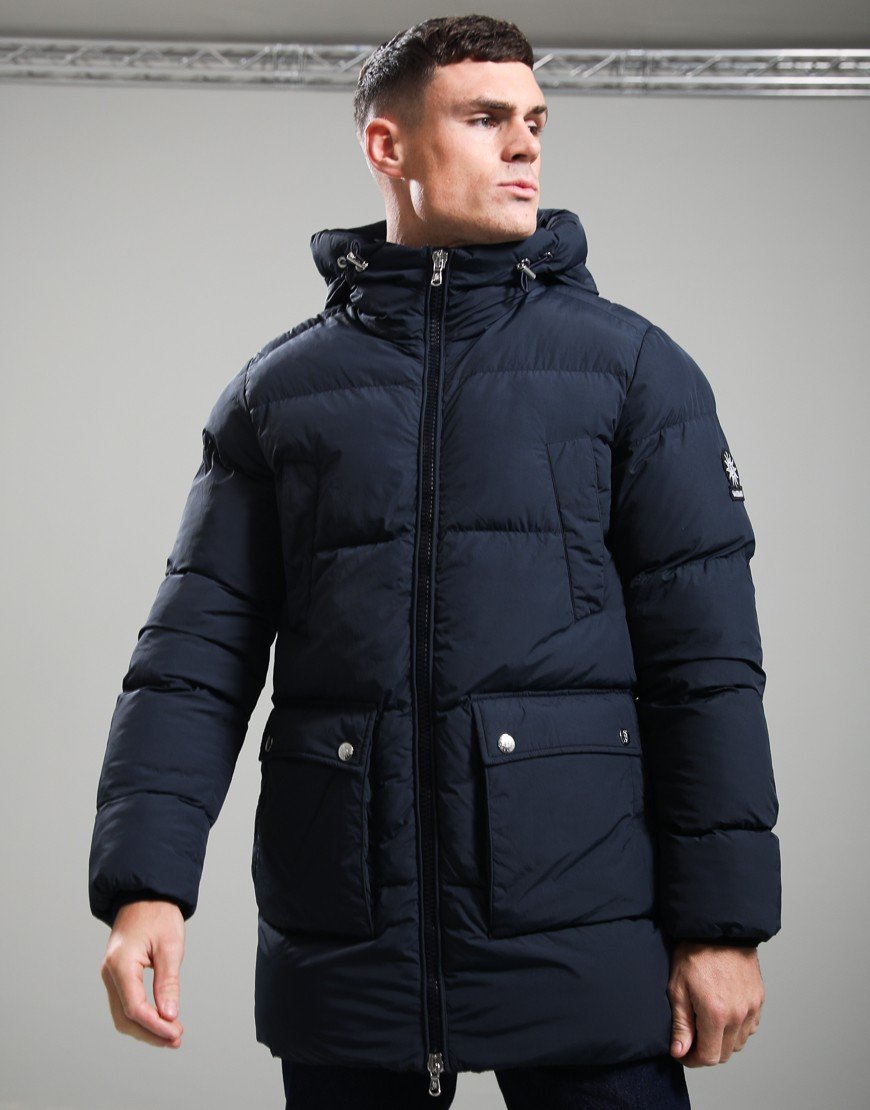 Sandbanks Atlas Mid-Length Down Jacket Navy