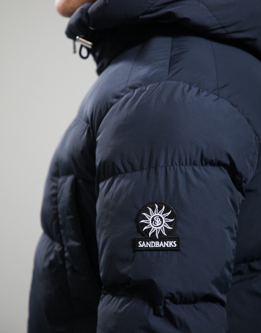 Sandbanks Atlas Mid-Length Down Jacket Navy