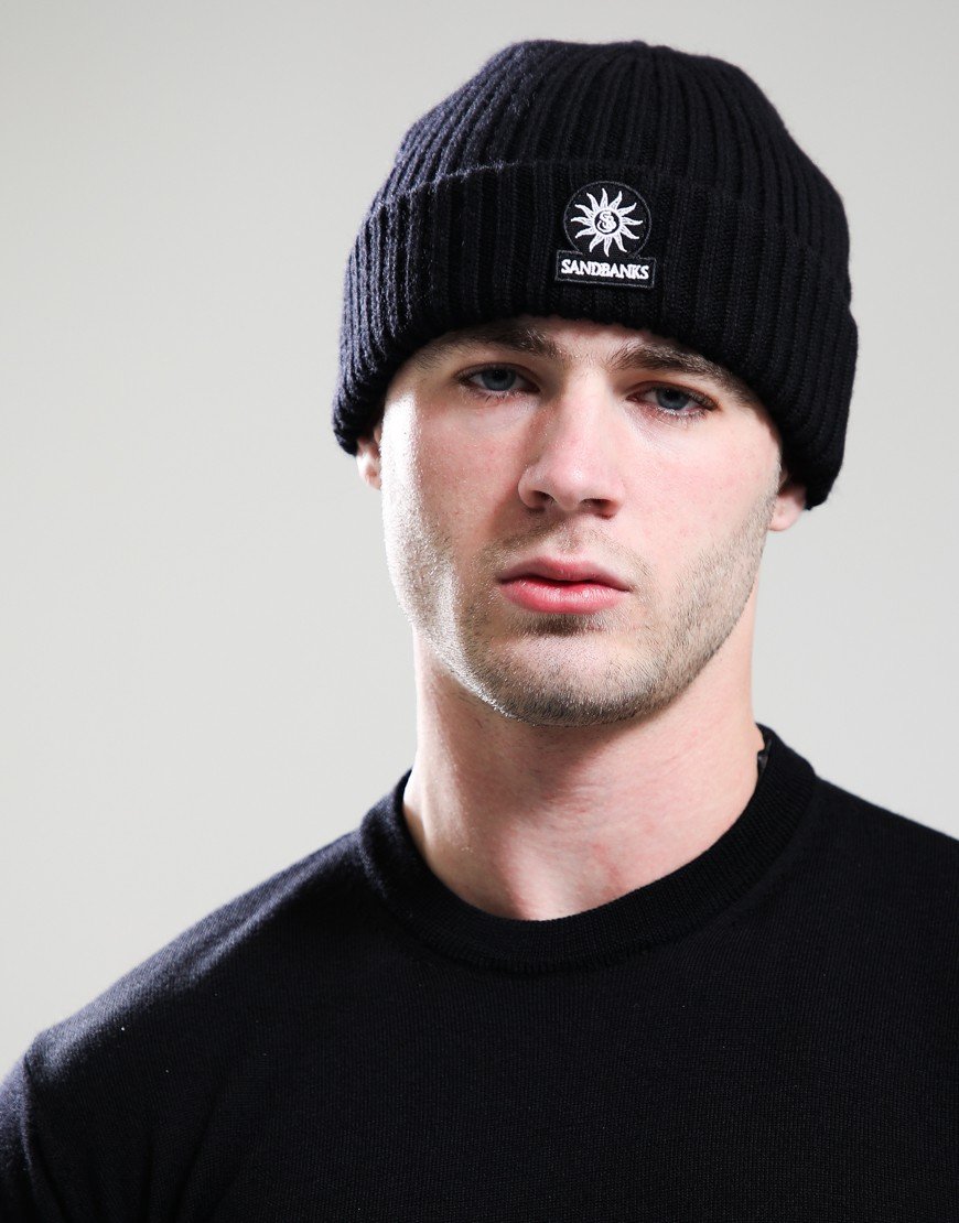 Sandbanks Badge Logo Beanie Black