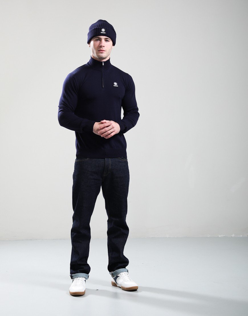 Sandbanks Badge Logo Beanie Navy