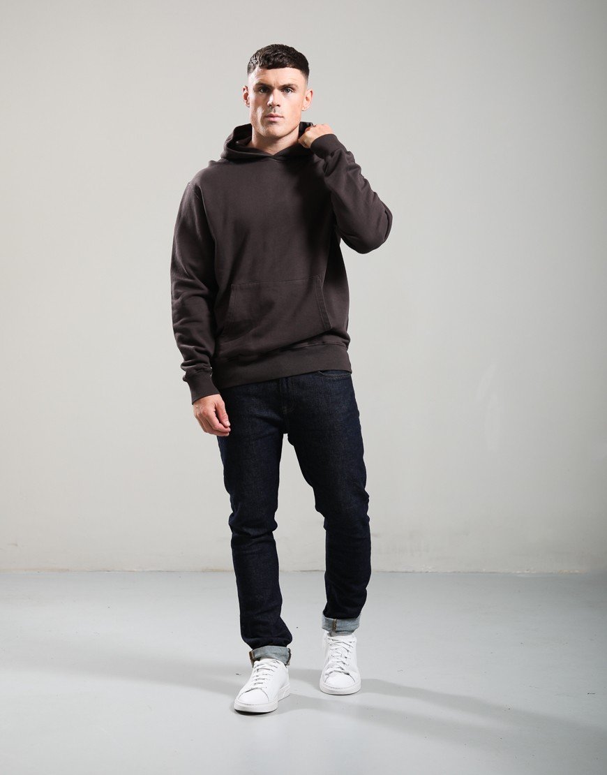Sandbanks Badge Logo Hoodie Brown