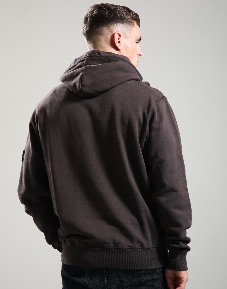 Sandbanks Badge Logo Hoodie Brown
