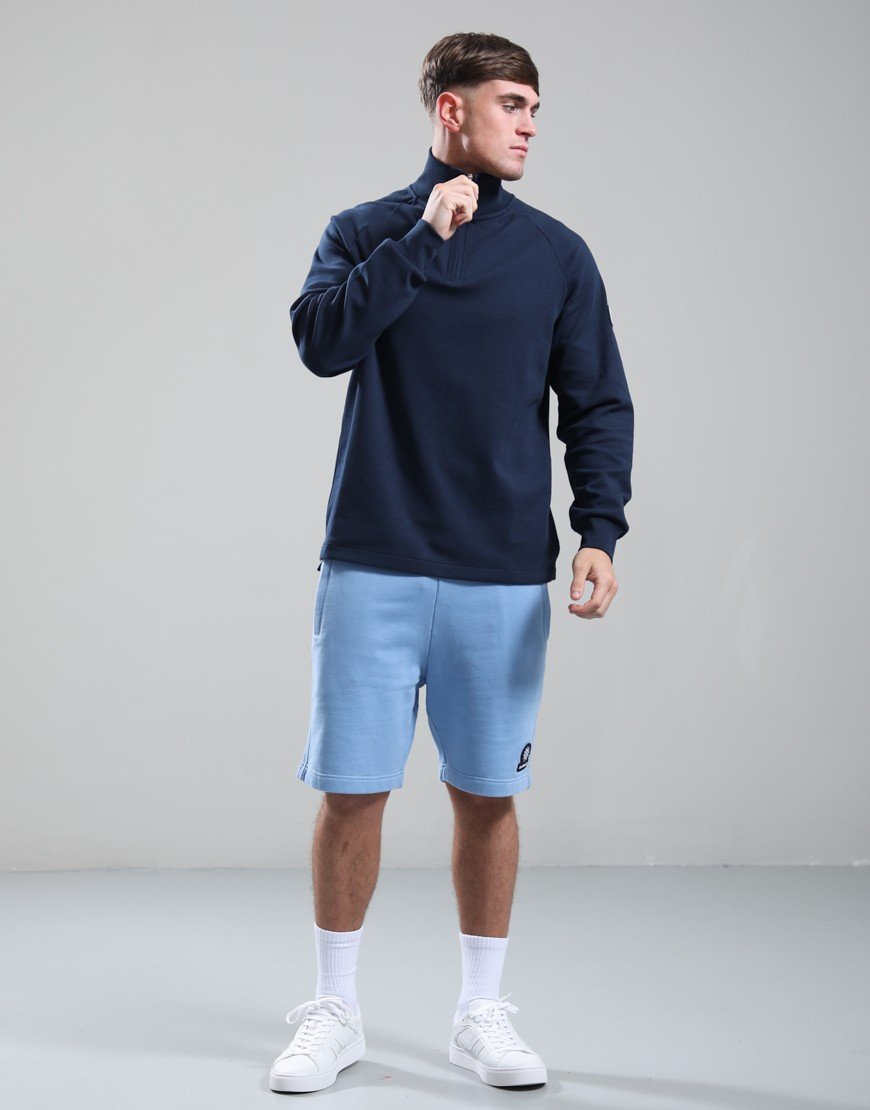Sandbanks Badge Logo Shorts Dusty Blue