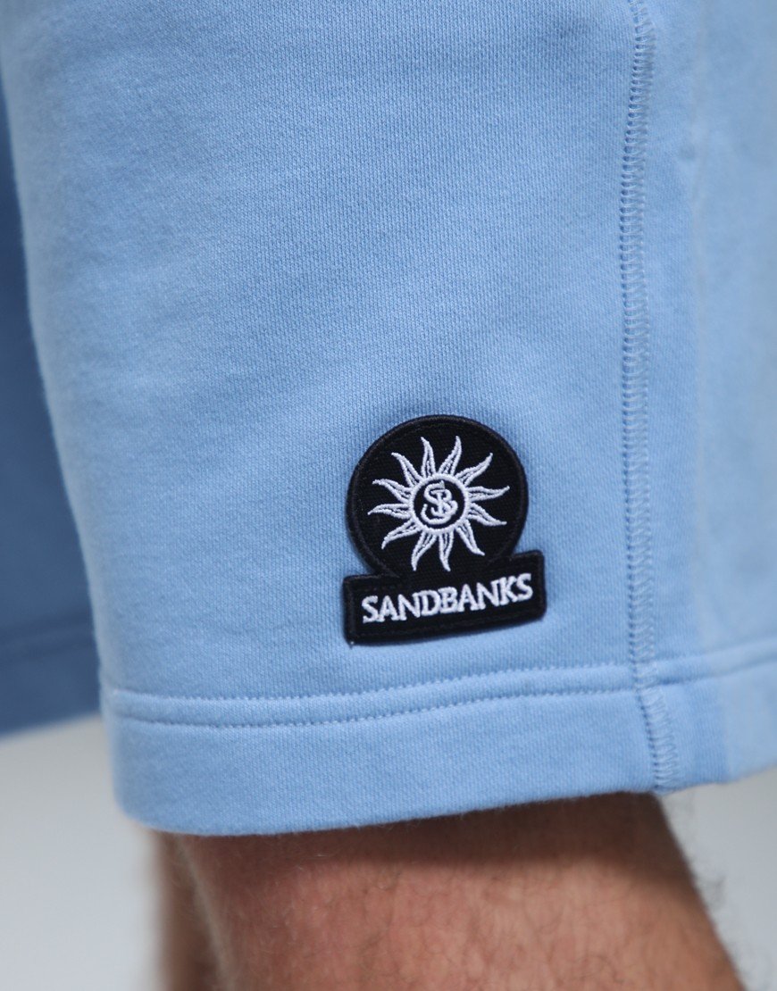Sandbanks Badge Logo Shorts Dusty Blue