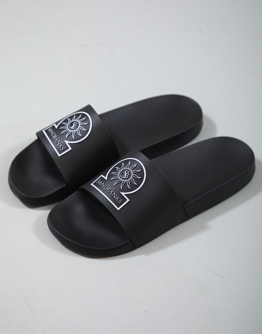 Sandbanks Badge Logo Sliders Black