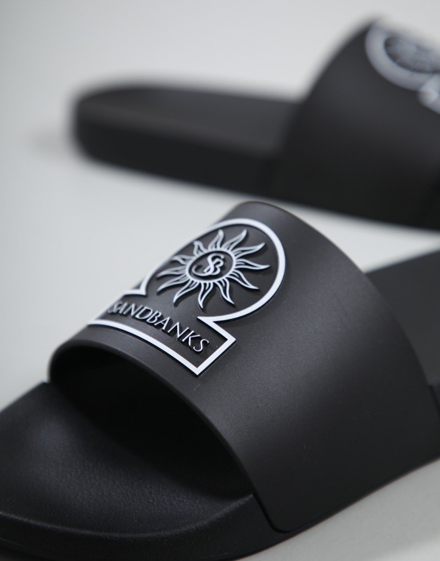 Sandbanks Badge Logo Sliders Black