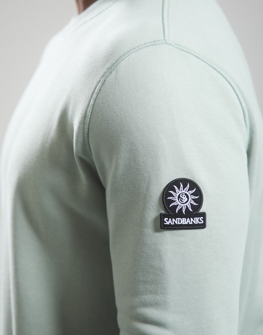 Sandbanks Badge Logo Sweat Sage