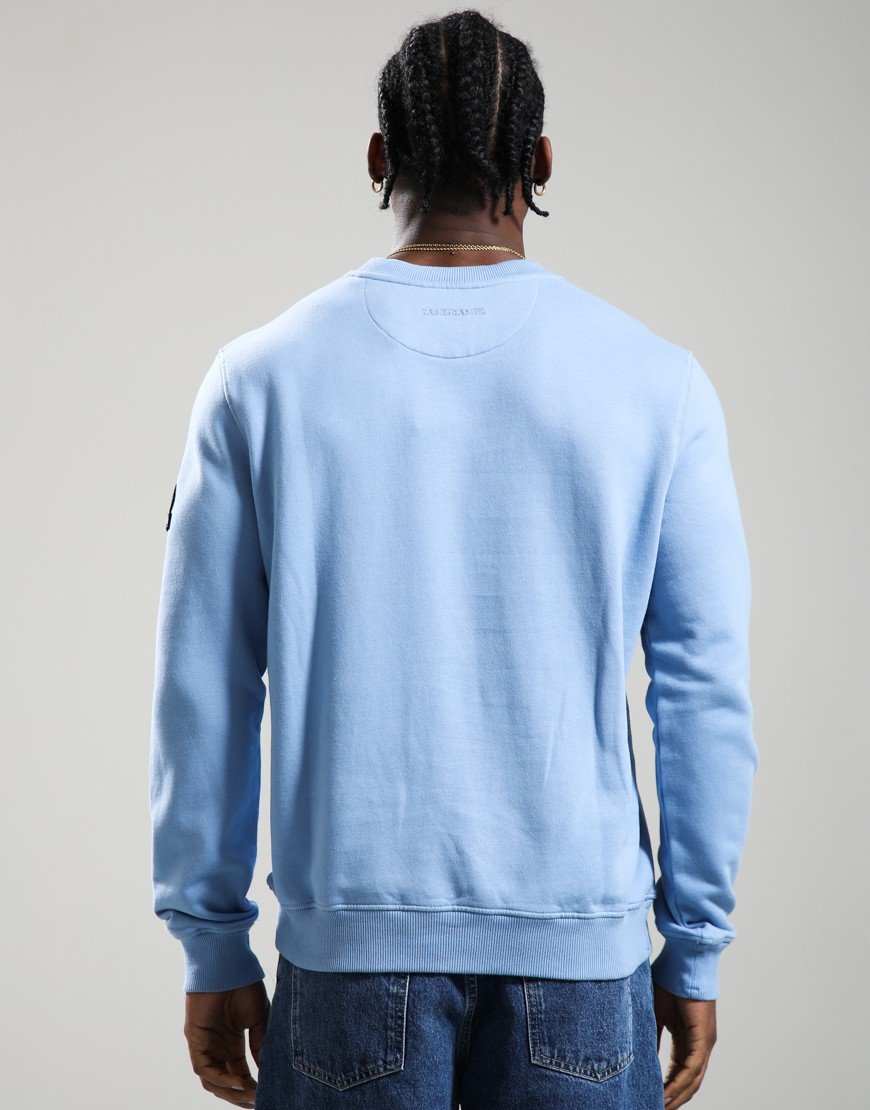 Sandbanks Badge Logo Crew Sweat Dusty Blue