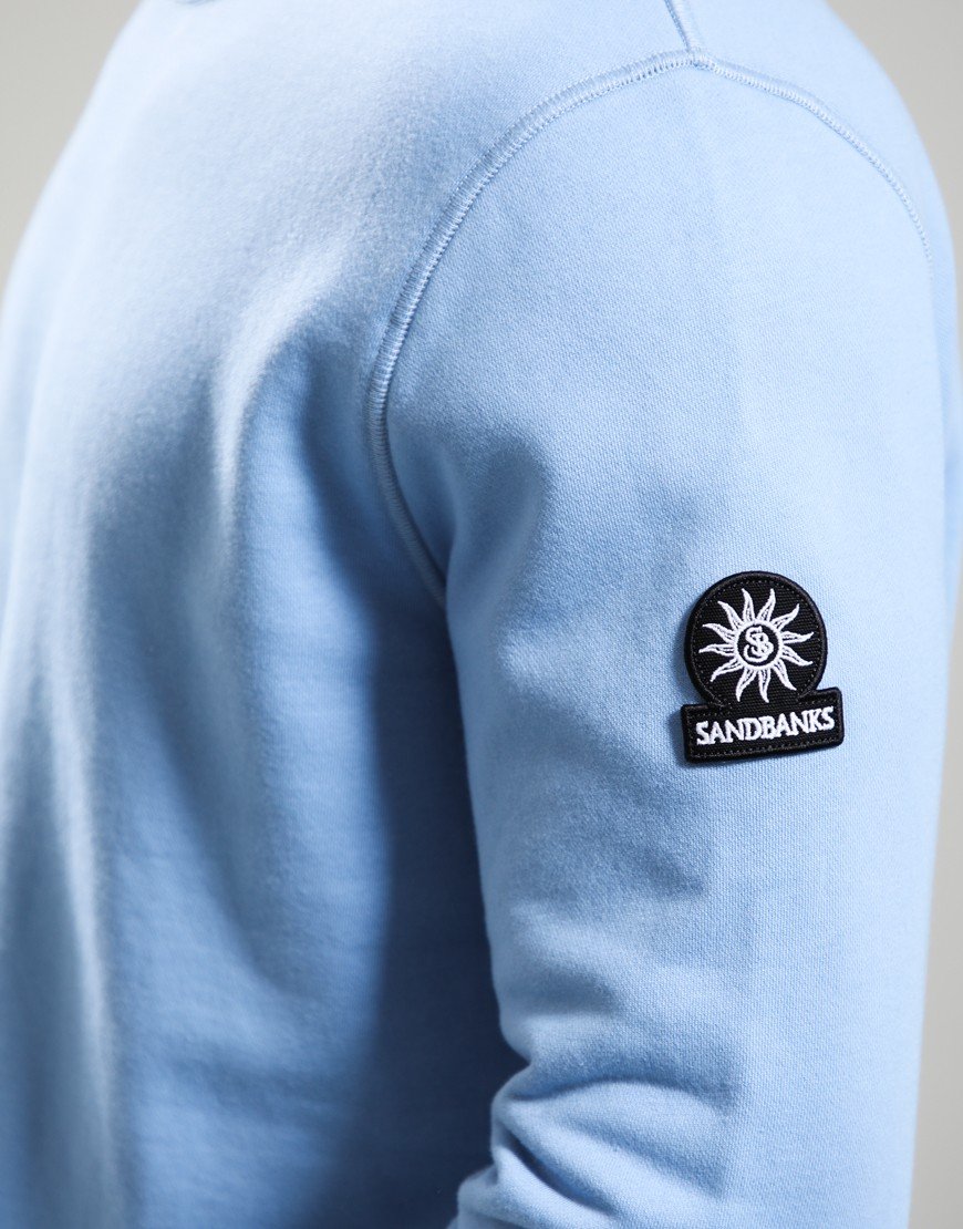 Sandbanks Badge Logo Crew Sweat Dusty Blue