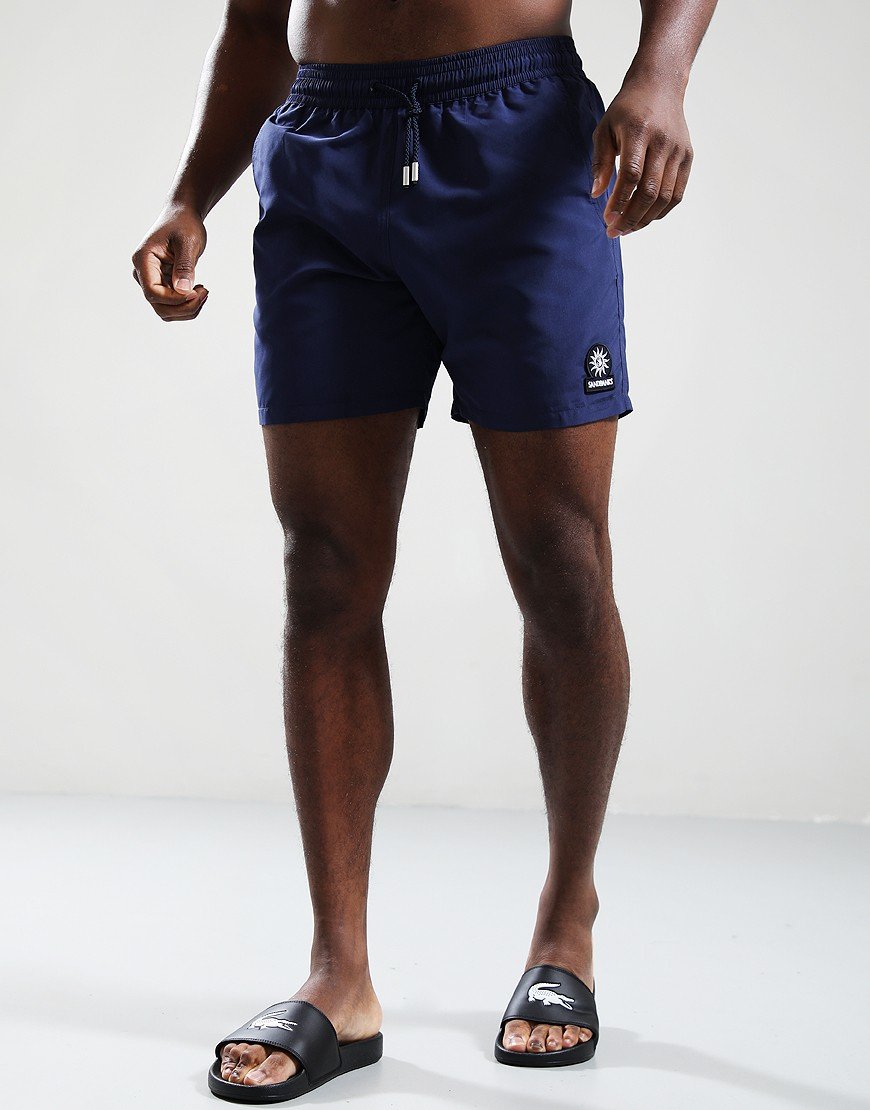 Sandbanks Badge Logo Swim Shorts Navy