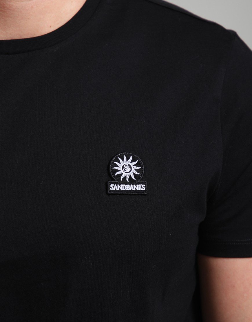 Sandbanks Badge Logo T-Shirt Black