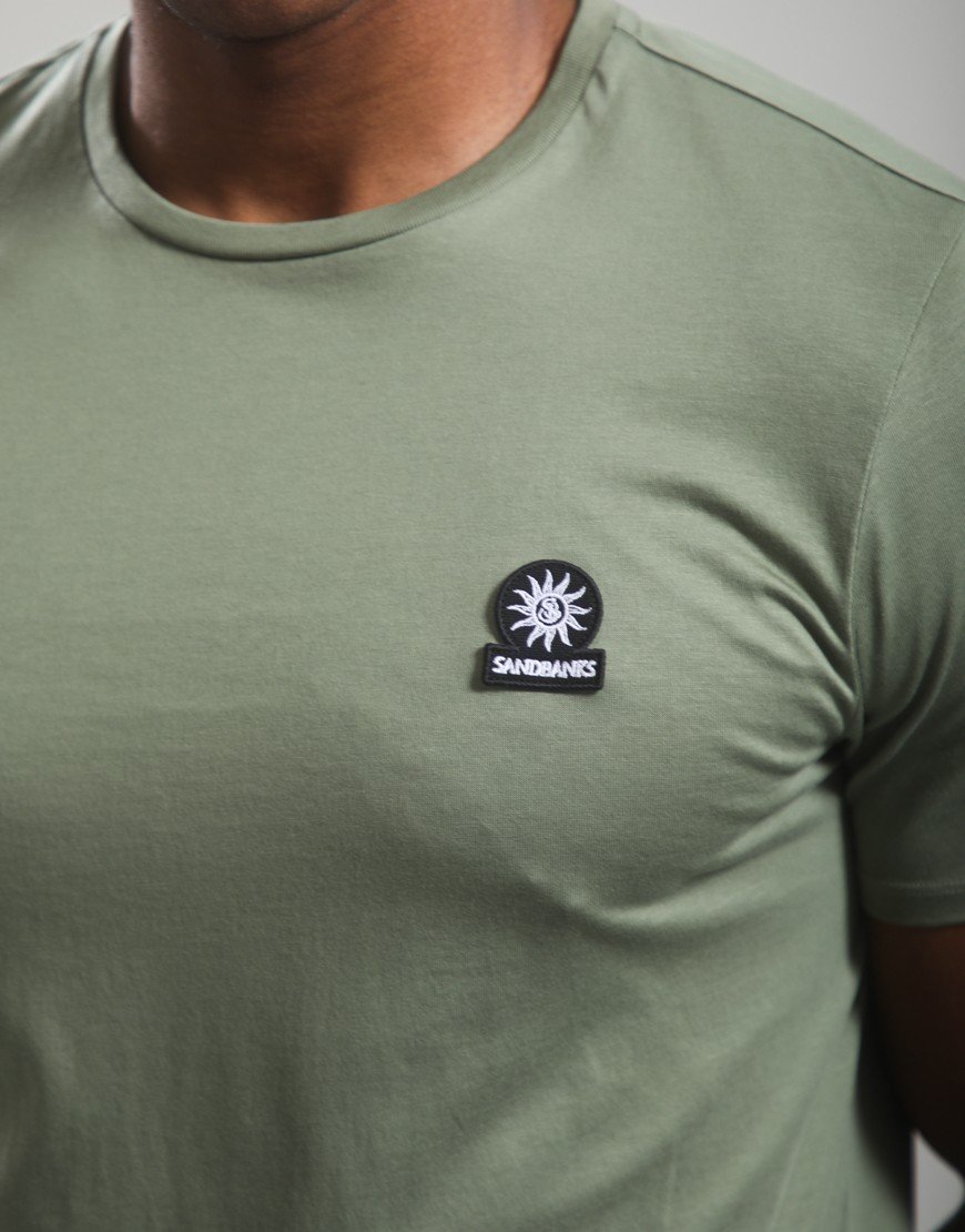 Sandbanks Badge Logo T-Shirt Army