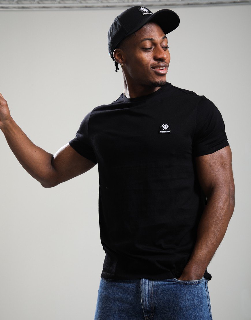 Sandbanks Badge Logo T-Shirt Black