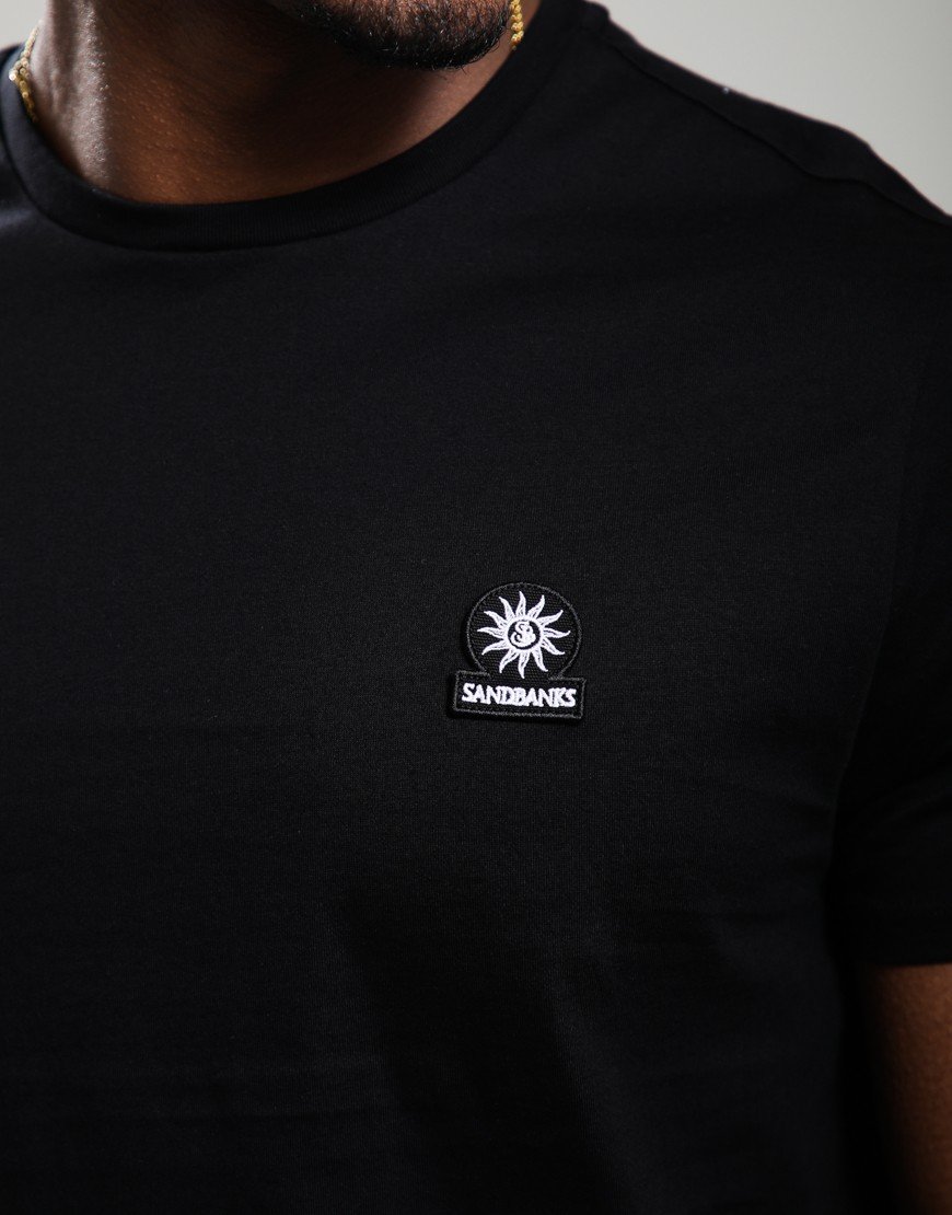 Sandbanks Badge Logo T-Shirt Black