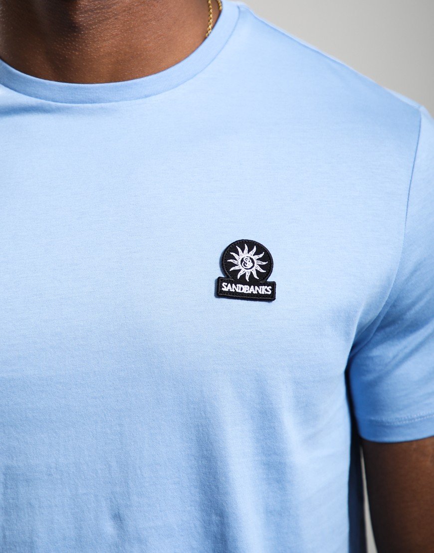 Sandbanks Badge Logo T-Shirt Dusty Blue