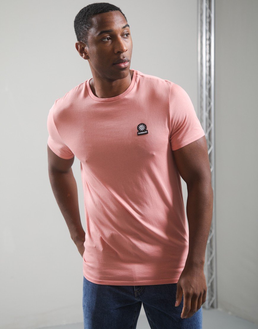 Sandbanks Badge Logo T-Shirt Dusty Pink