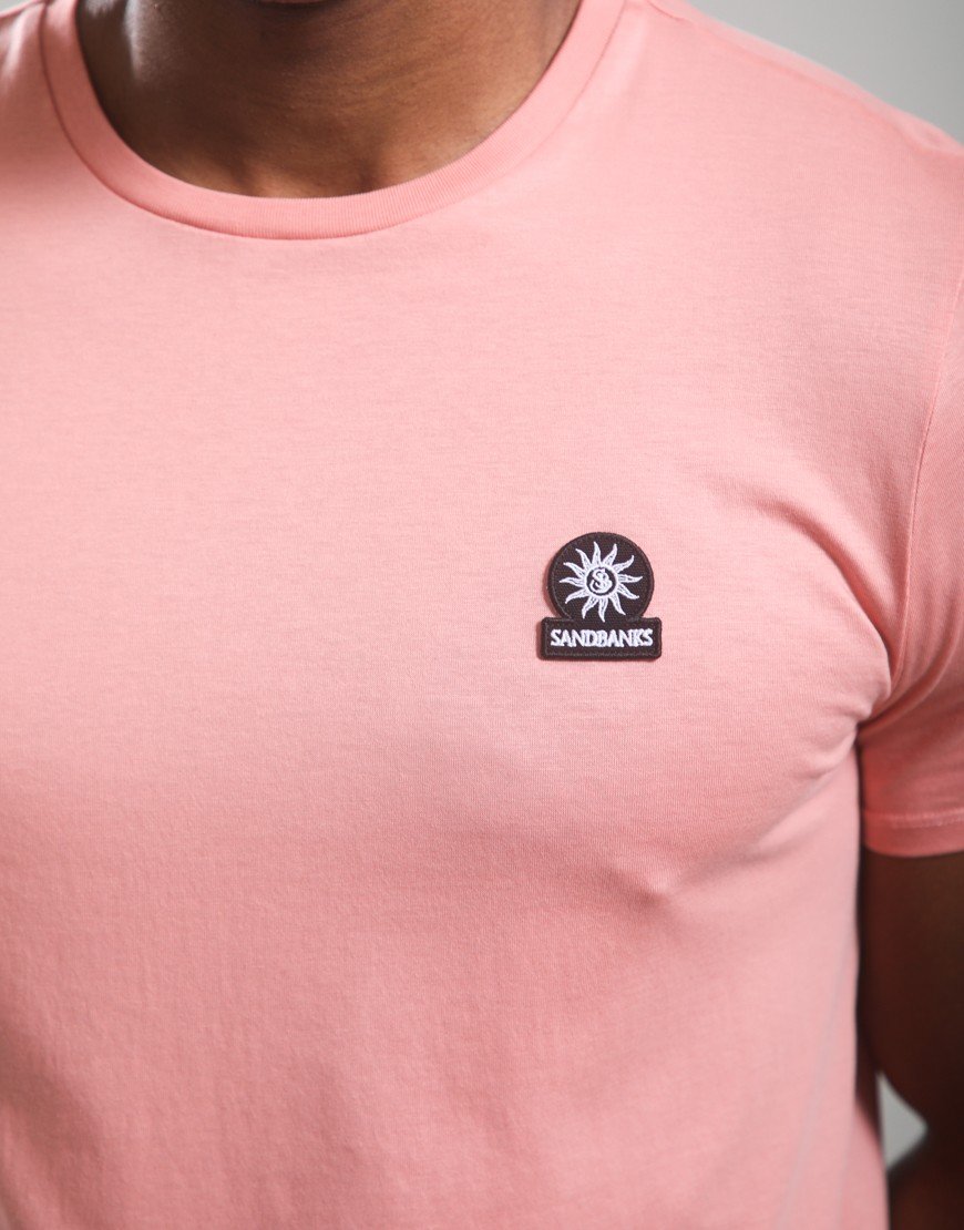 Sandbanks Badge Logo T-Shirt Dusty Pink