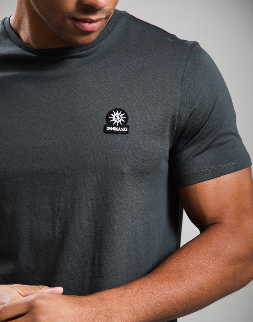 Sandbanks Badge Logo T-Shirt Anthracite