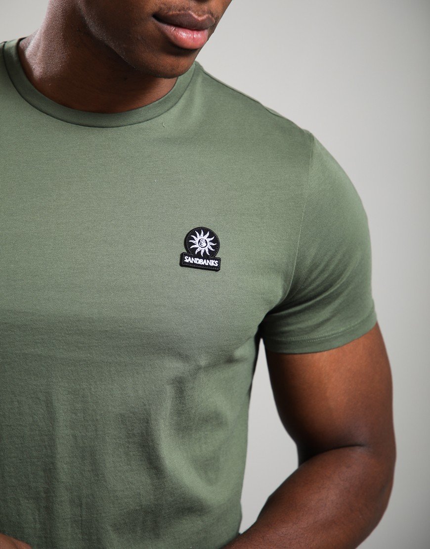 Sandbanks Badge Logo T-Shirt Olive