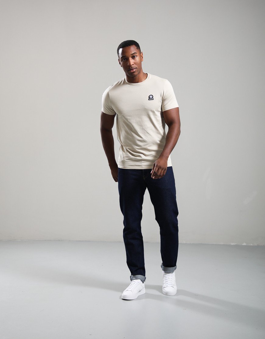 Sandbanks Badge Logo T-Shirt Stone