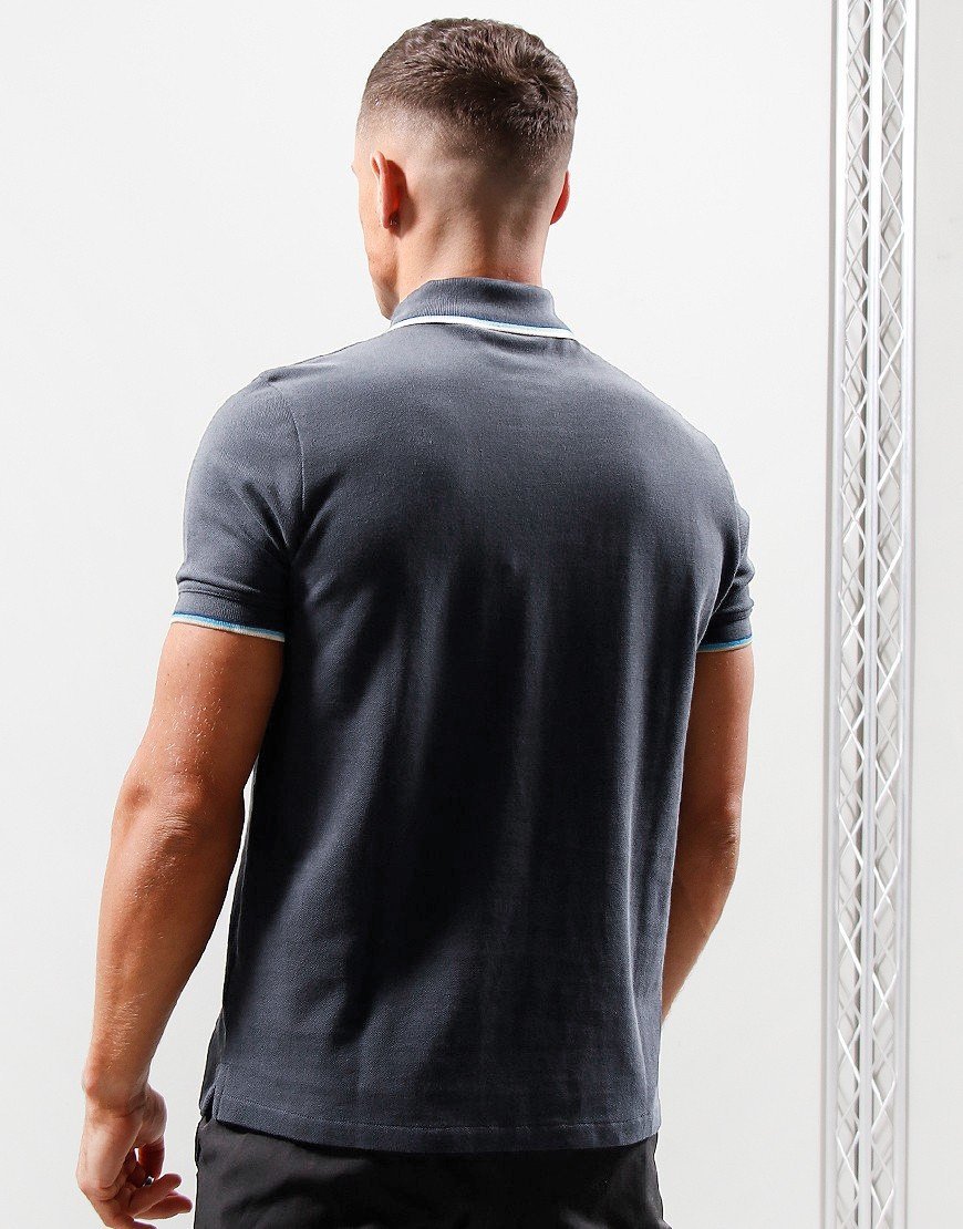 Sandbanks Badge Tipped Logo Polo Shirt Anthracite