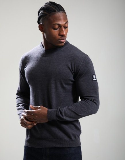 Sandbanks Gauge Crew Knit Anthracite
