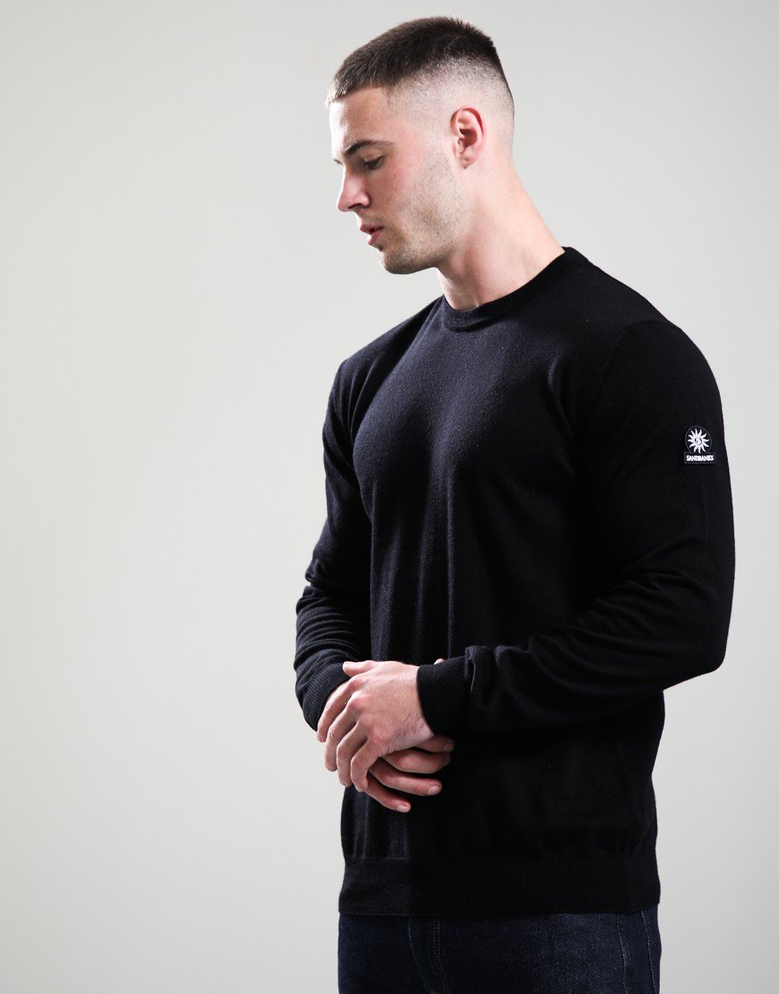Sandbanks Gauge Crew Knit Black