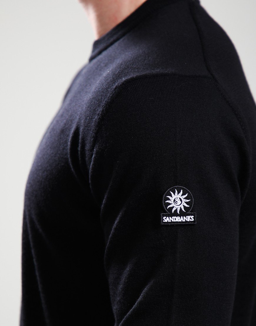 Sandbanks Gauge Crew Knit Black