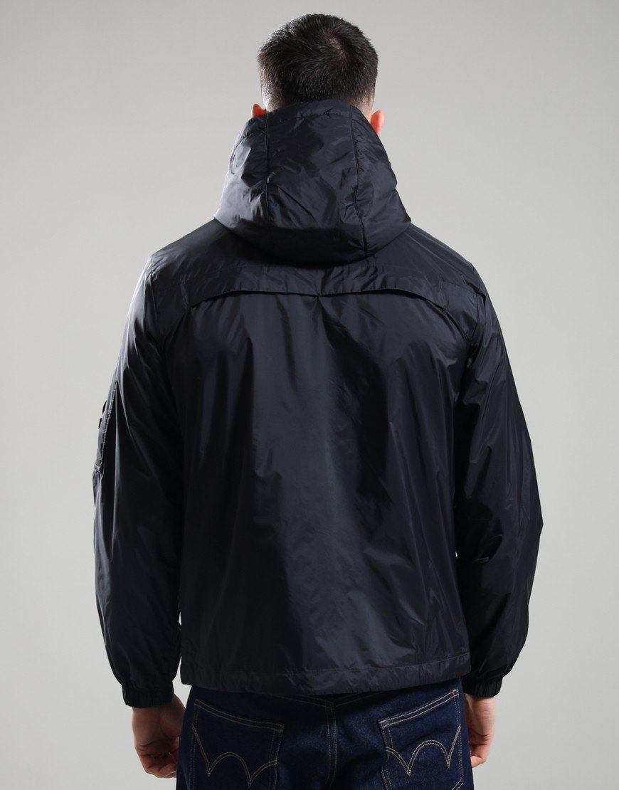 Sandbanks Hooded Nylon Windbreaker Black