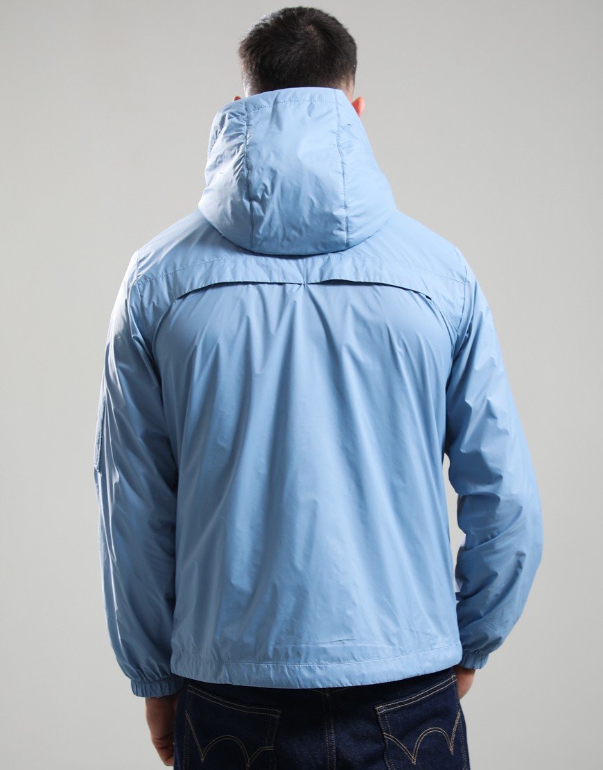 Sandbanks Hooded Nylon Windbreaker Dusty Blue