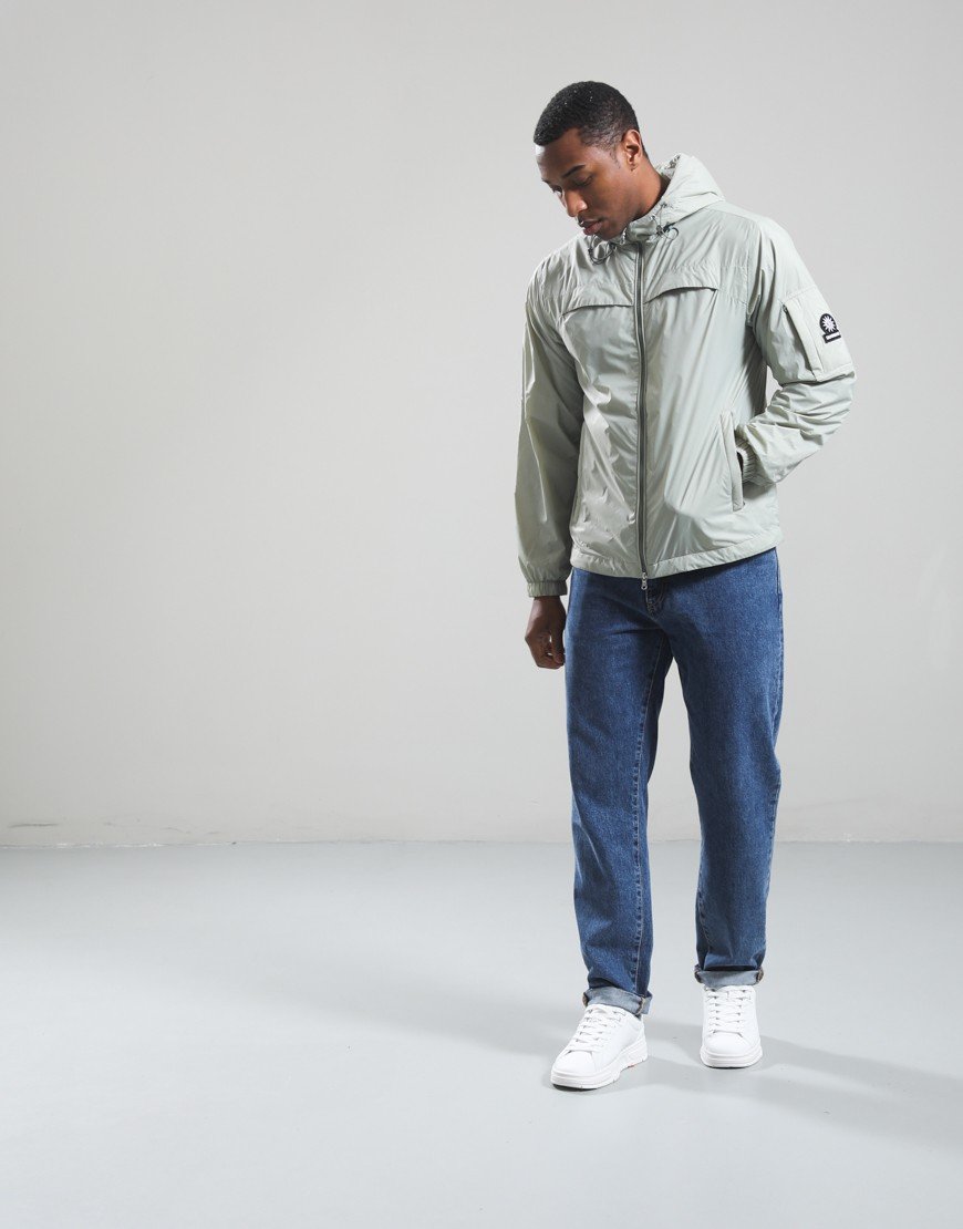 Sandbanks Hooded Nylon Windbreaker Sage