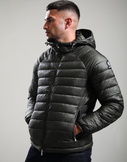 Sandbanks hooded Ripstop Micro Puffer Jacket Olive