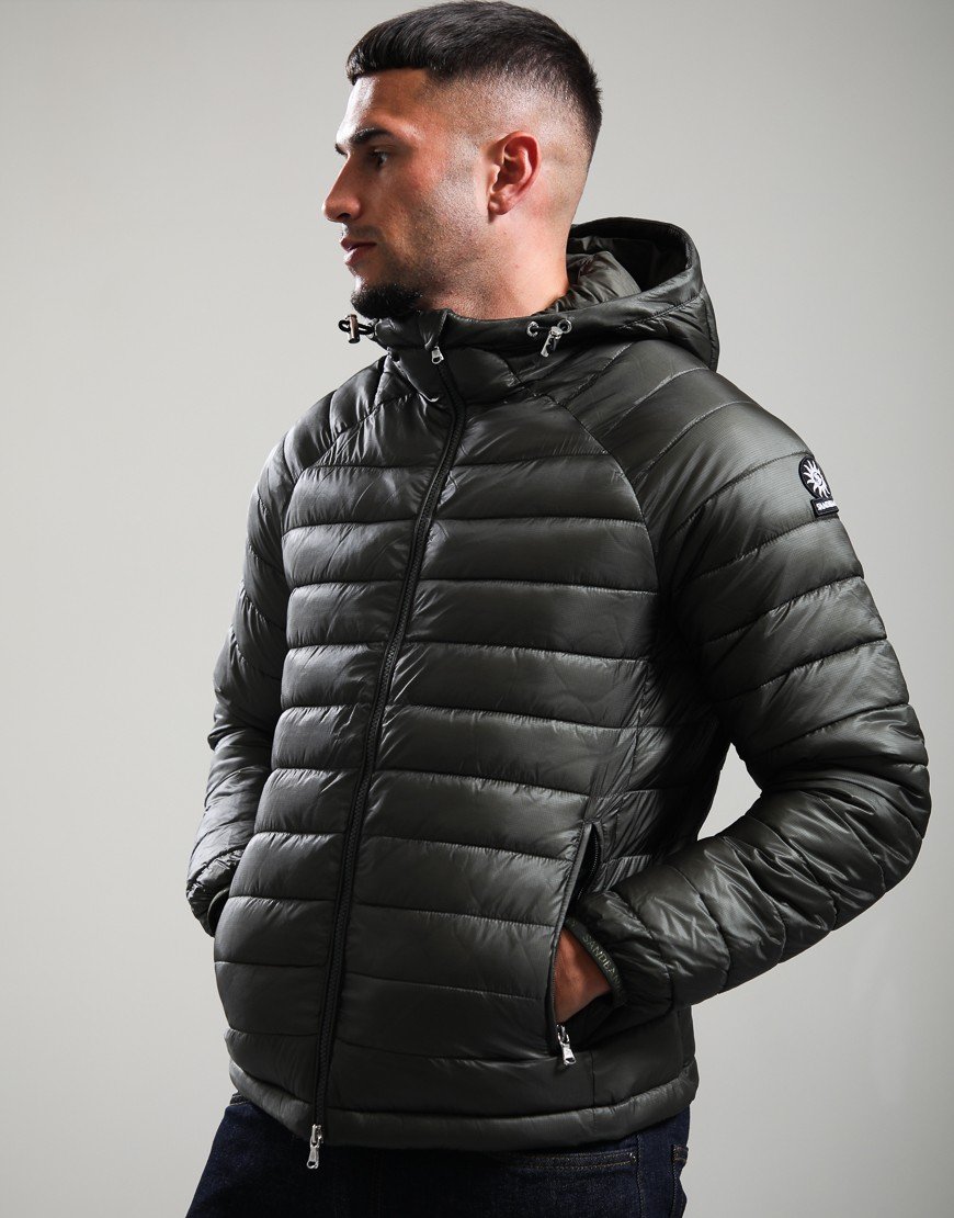 Sandbanks hooded Ripstop Micro Puffer Jacket Olive