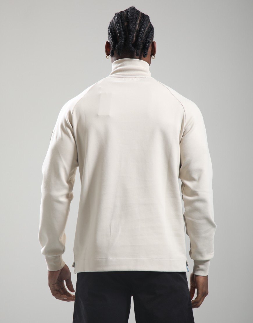 Sandbanks Interlock Quarter Zip Sweat Stone