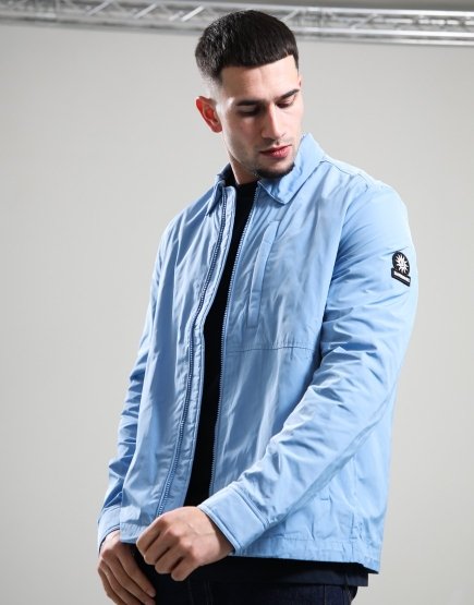 Sandbanks Nylon Overshirt Dusty Blue