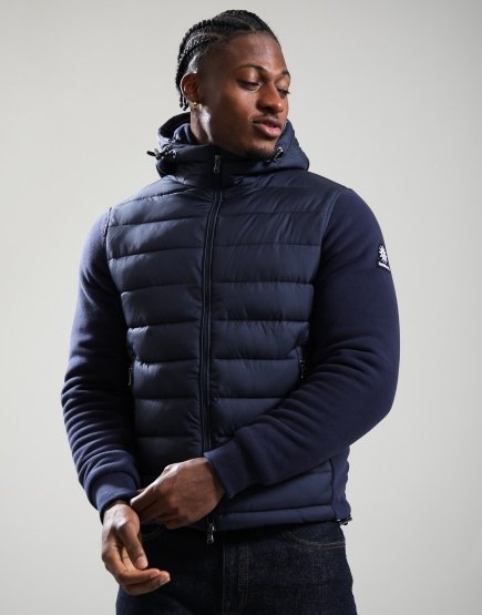 Sandbanks Outlander Hybrid Puffer Jacket Navy