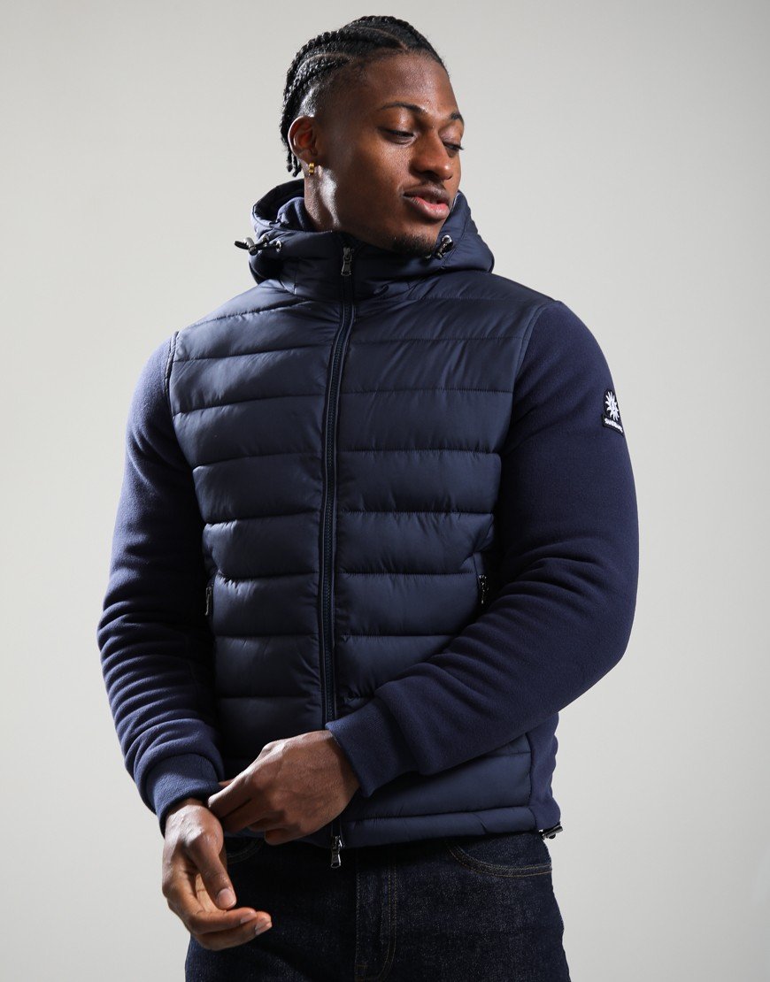 Sandbanks Outlander Hybrid Puffer Jacket Navy