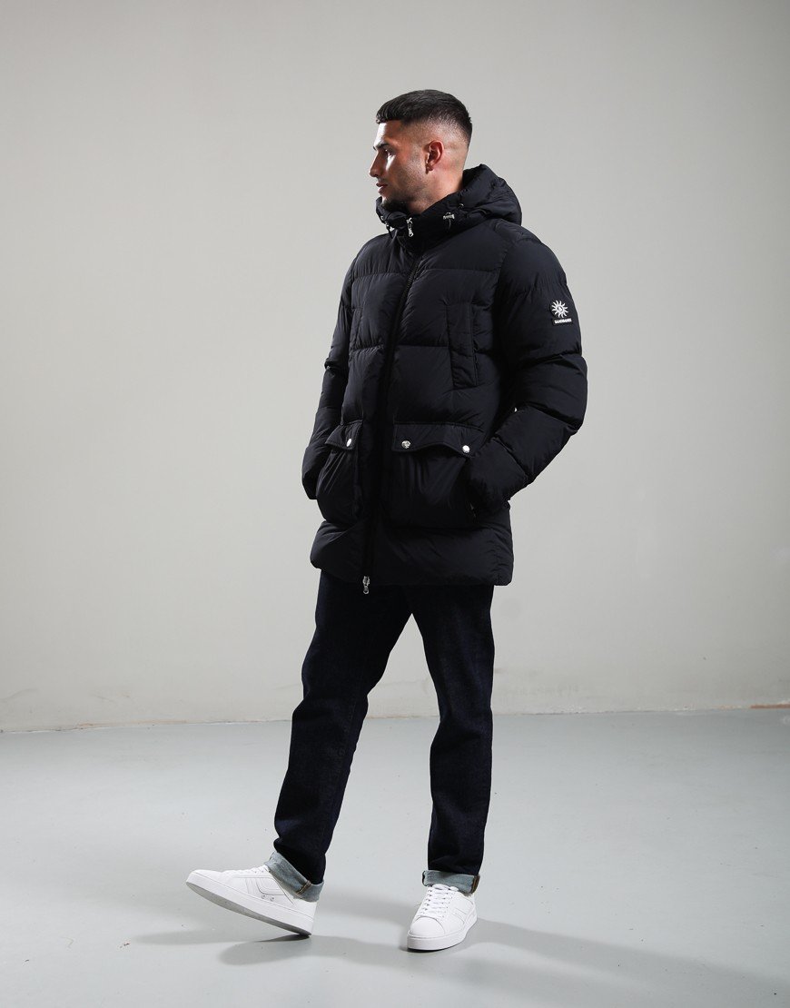 Sandbanks Atlas Mid-Length Down Jacket Black